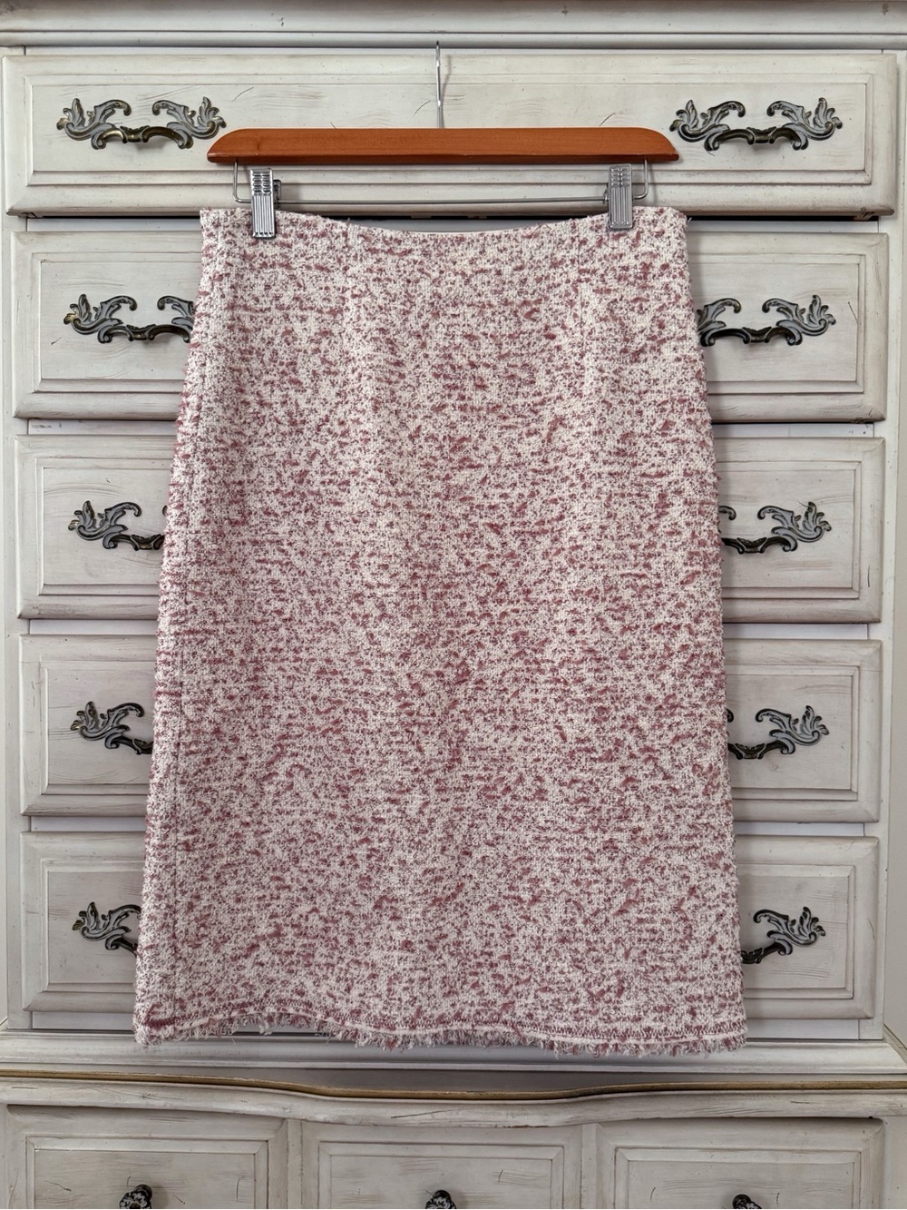 Rebecca Taylor Pink Tweed Pencil Skirt